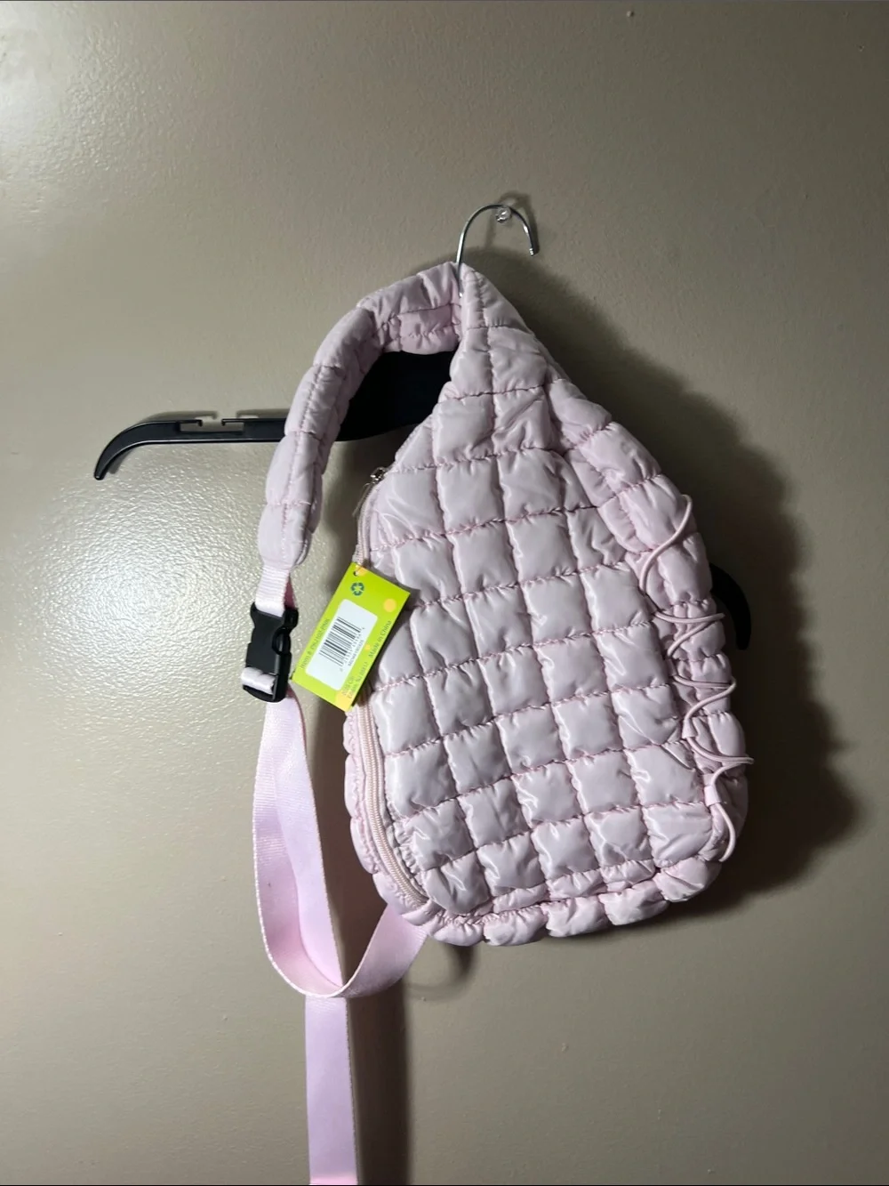 Kids Quilted Pink Sling Bag - Lightweight Crossbody